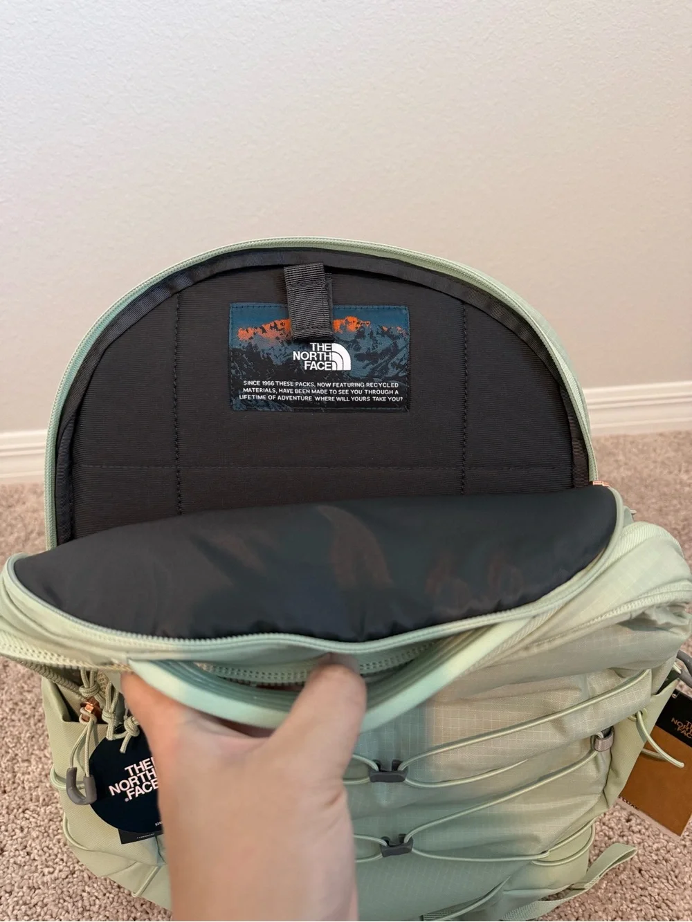 The North Face Women Borealis Luxe misty sage mint backpack NWT